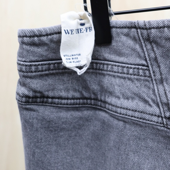 Free People Stillwater Low-Rise Slim Flare Jeans 32 Charcoal‎ Grey - Picture 4 of 5